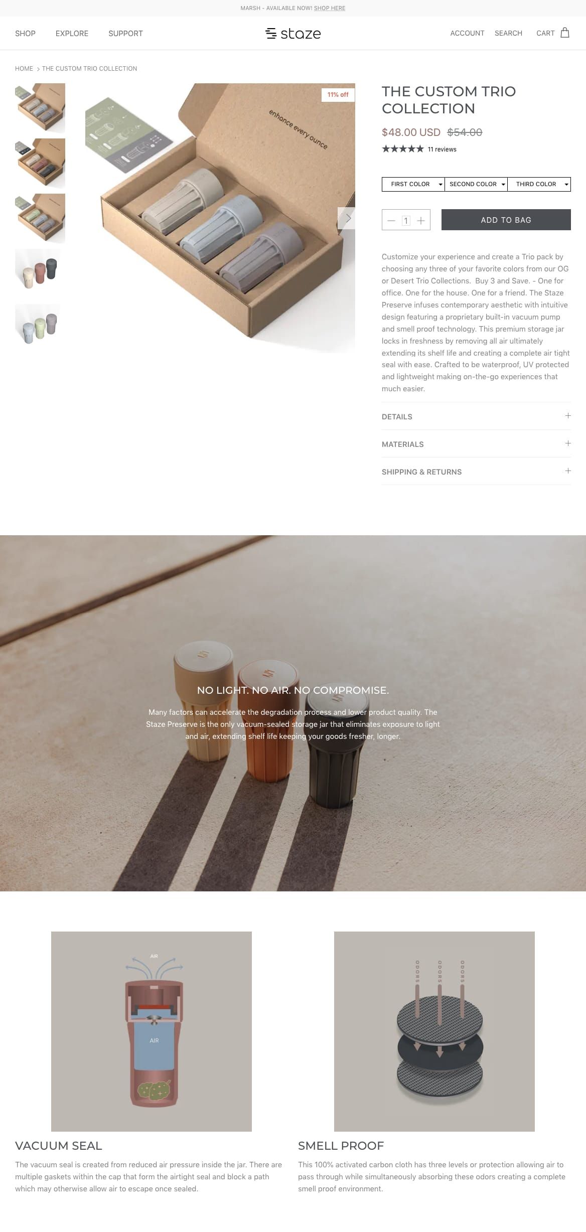 Staze product configurator